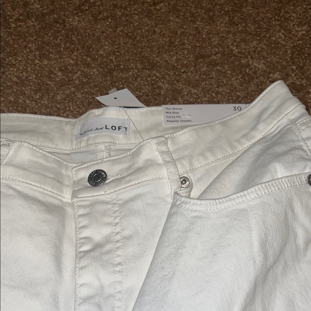LOFT White Skinny Jeans Classic Style